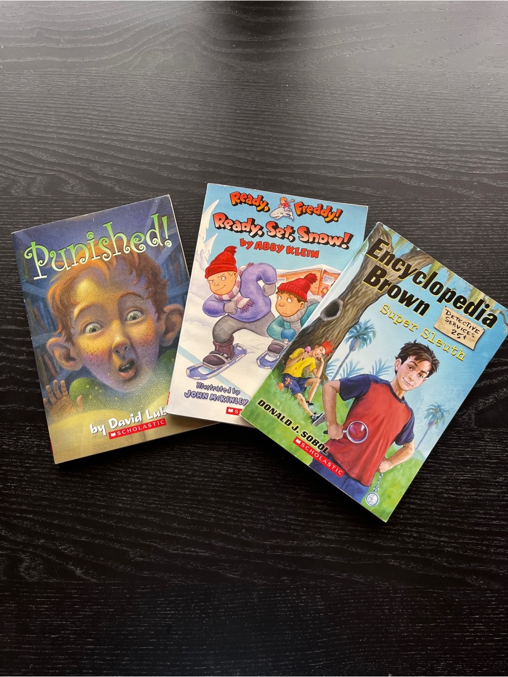 Scholastic Children Books Bundle of 3 - Encyclopedia Brown, Punished, Freddy